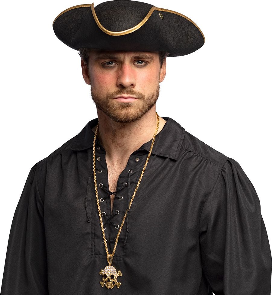 Gouden Piraten Schedel Ketting