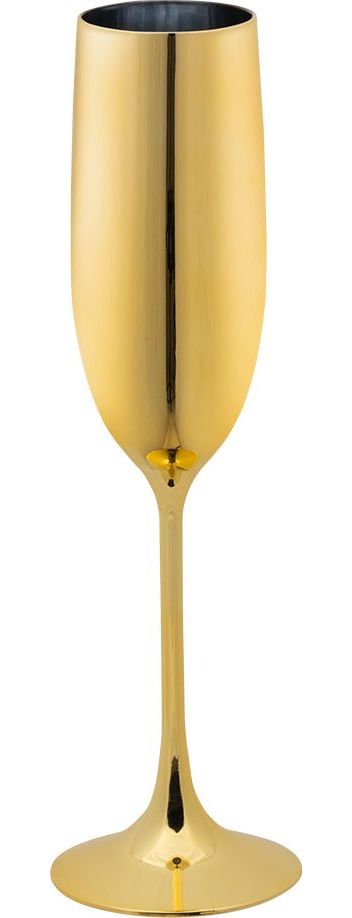 Gouden Plastic Champagneglas Oud en Nieuw 125ML