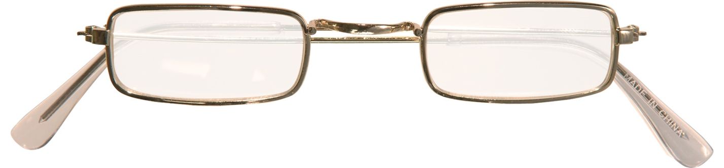 Gouden rechthoekige bril