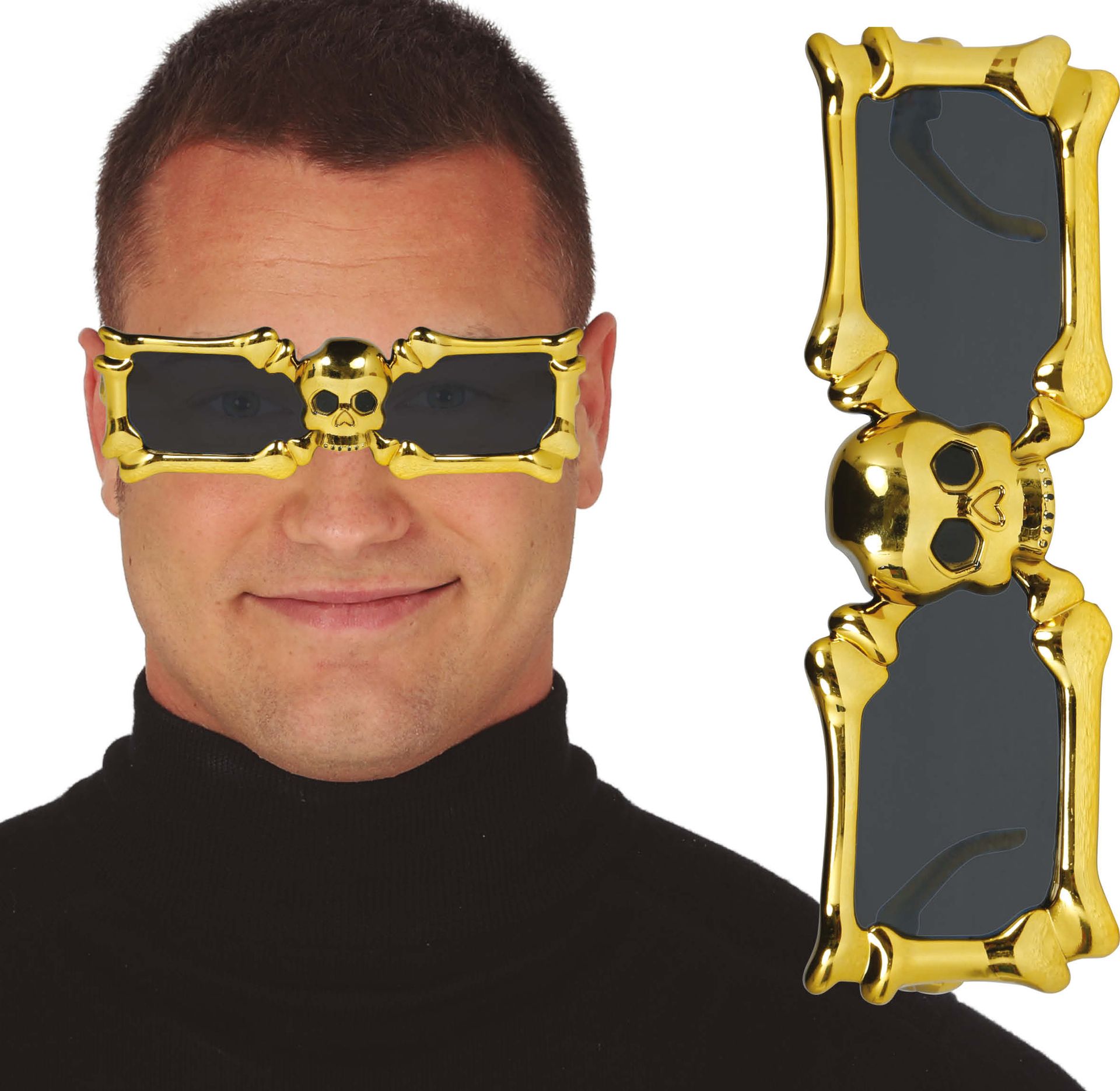 Gouden Skelet Zonnebril