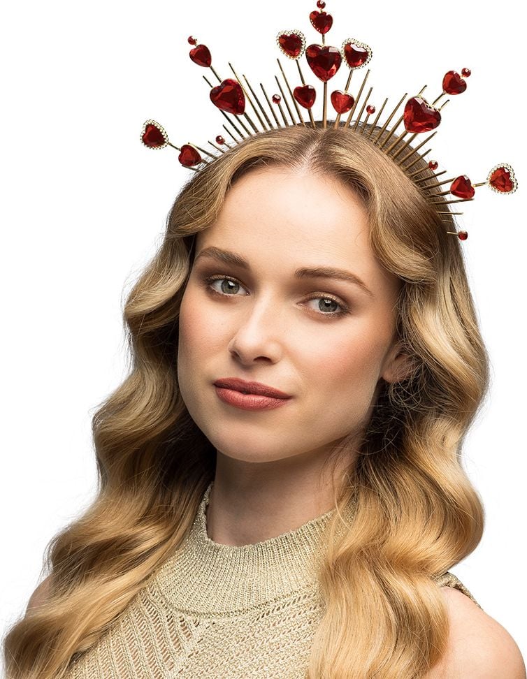 Gouden Tiara met Rode Hartjes