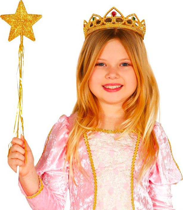Gouden toverstaf met linten