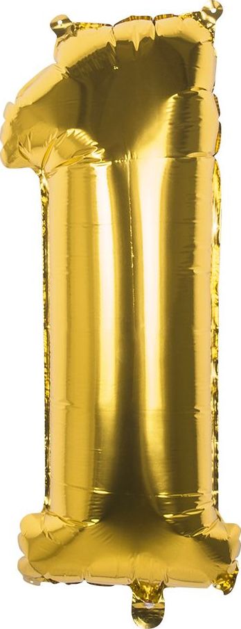 Gouden XL folieballon cijfer 1