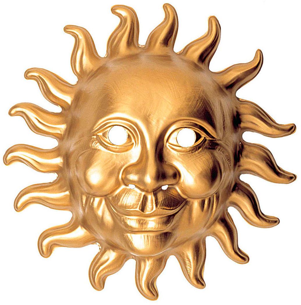Gouden zon masker