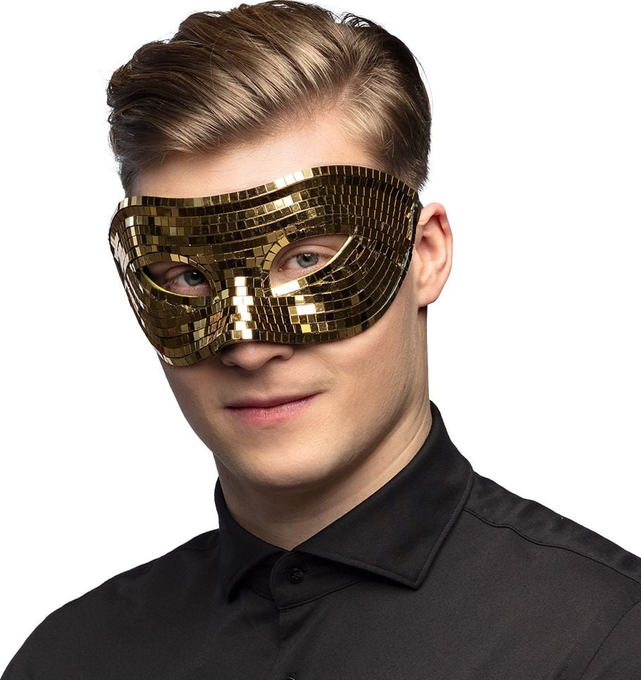 Goudkleurig Disco Oogmasker 80's