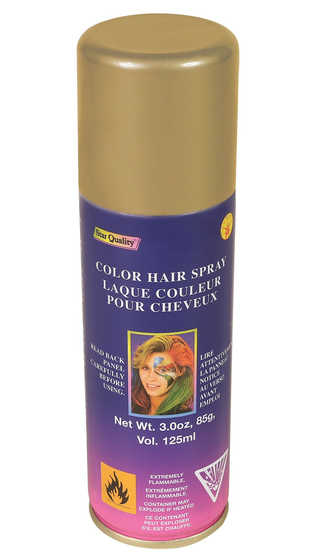 Goudkleurige haarspray
