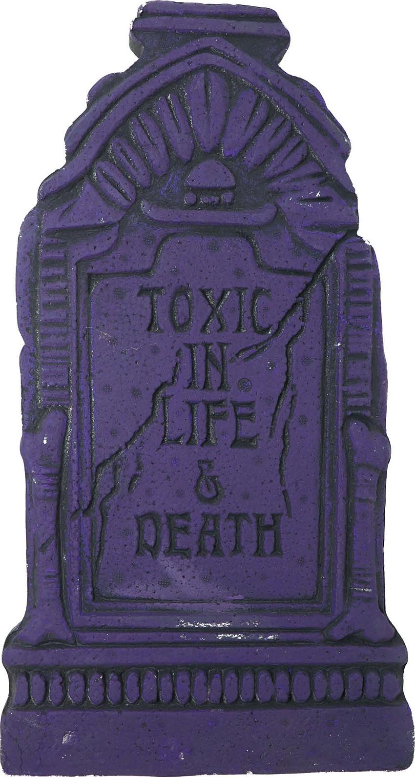 Grafsteen toxic paars 43 x 22 cm halloween