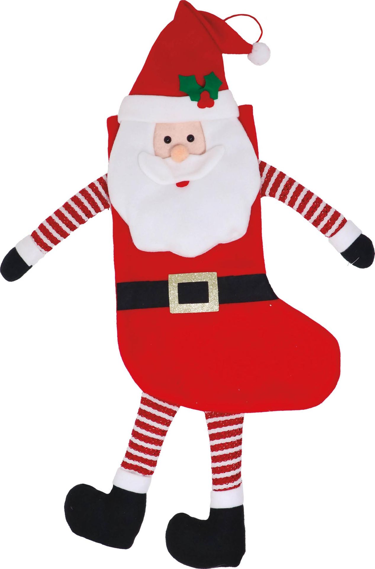 Grappig kerstman kerstsok cadeau 57cm