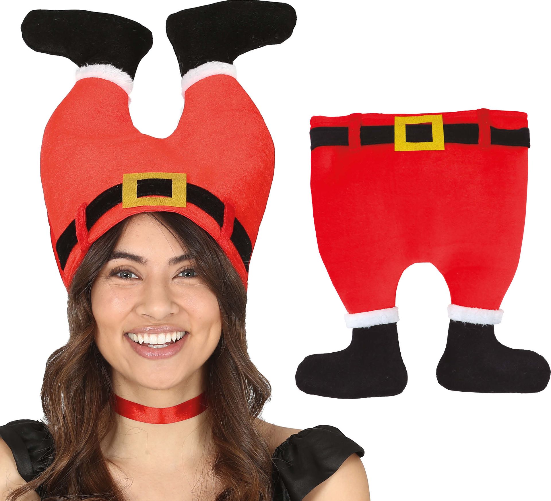 Grappige kerstman ondersteboven muts