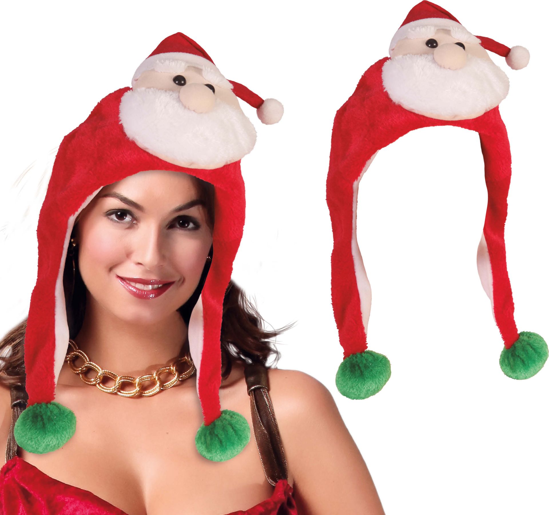 Grappige warme kerstman muts