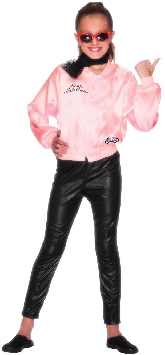 Grease meisjes roze jacket pink ladies