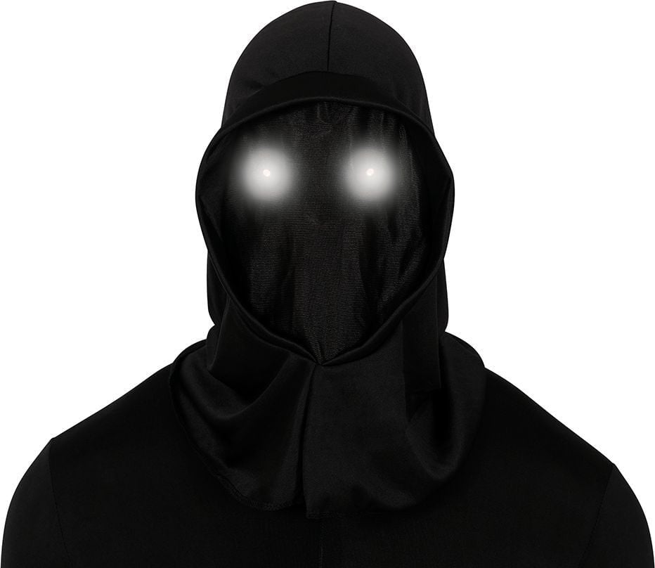 Griezelige Zwarte Led Ogen Masker