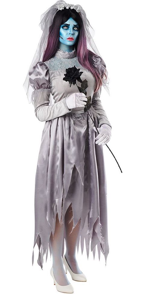 Grijze Geest Halloween Jurk Dames
