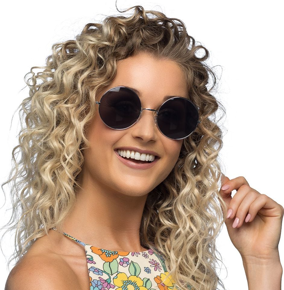 Grijze Hippie Ronde Zonnebril