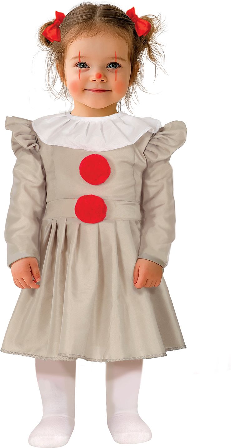 Grijze IT Clown Jurkje Baby