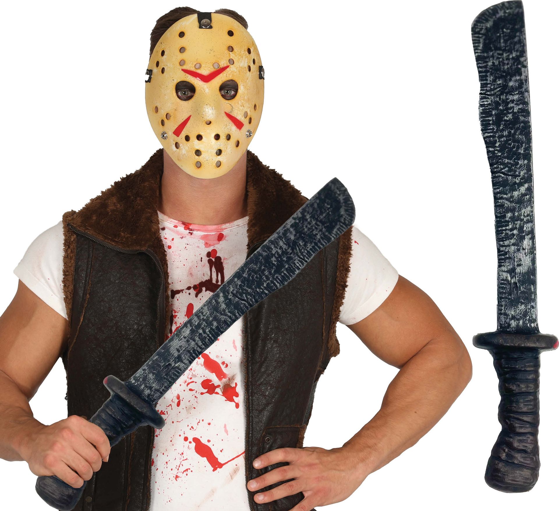Grijze machete 50 cm halloween