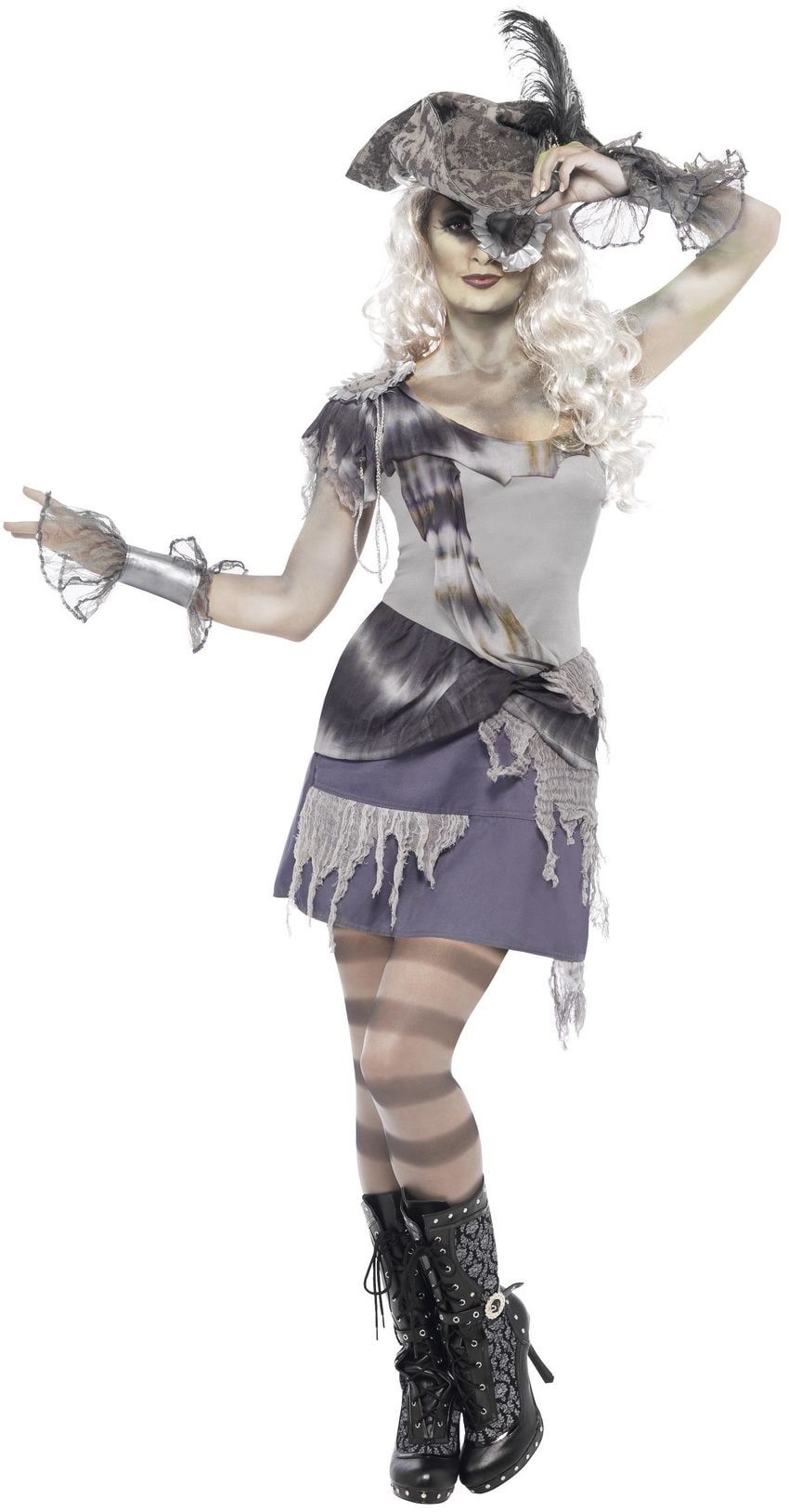 Grijze piraten outfit dames