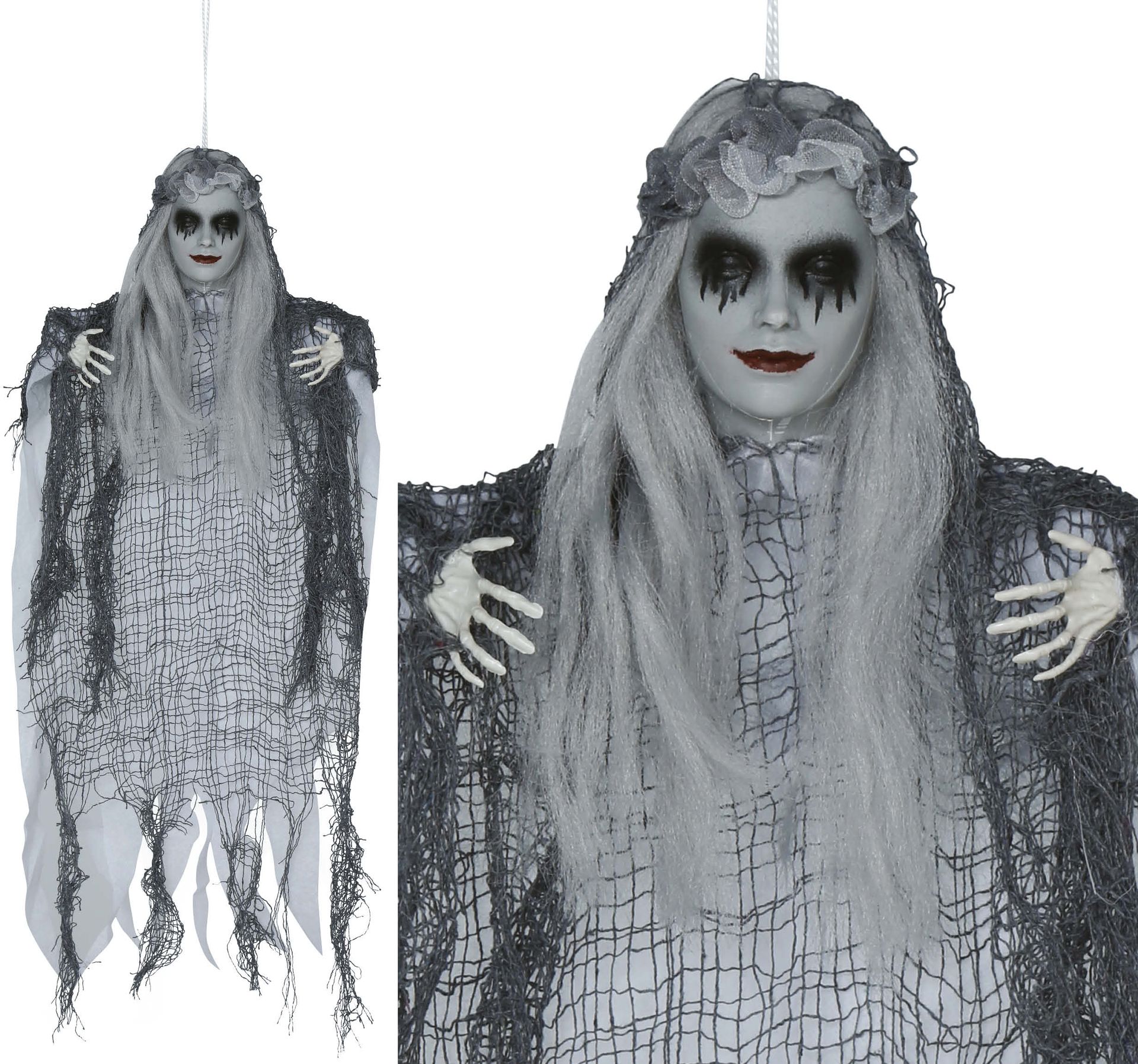 Grijze Zombievrouw Hangpop