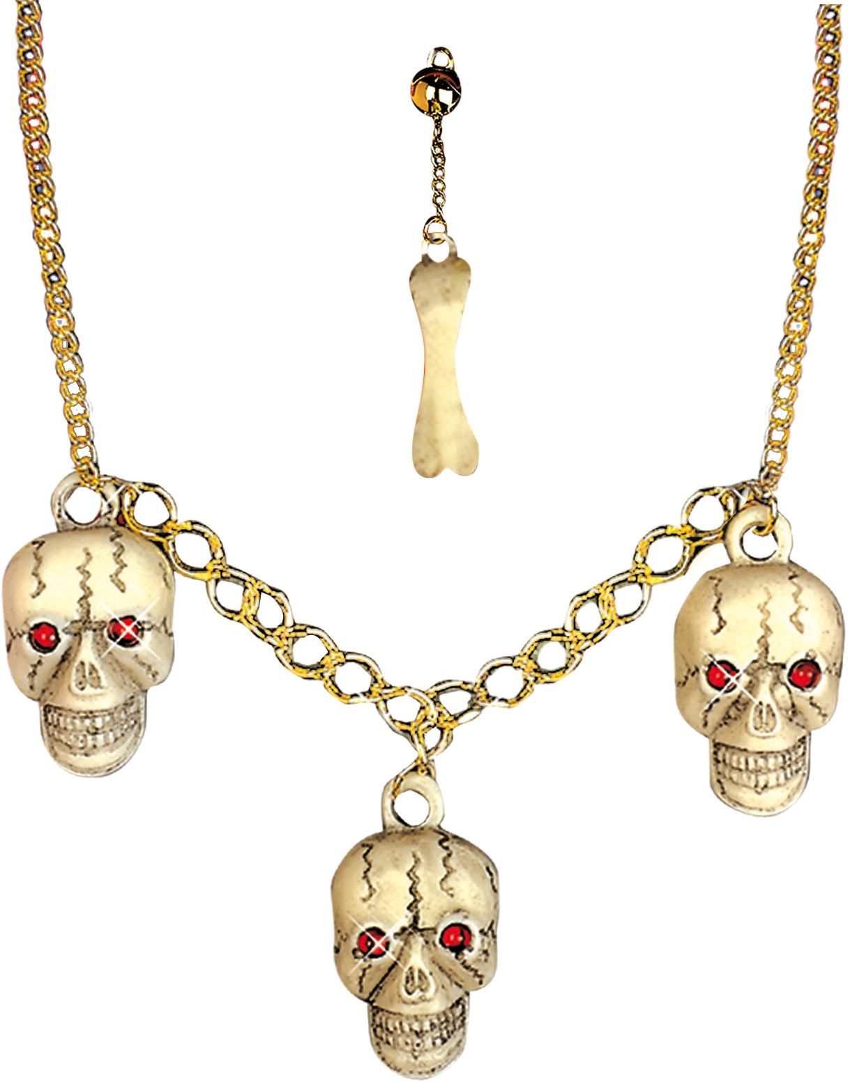 Grim reaper ketting en oorbellen