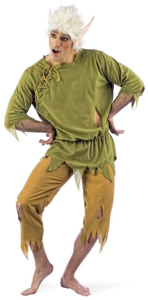 Groen boself pak man