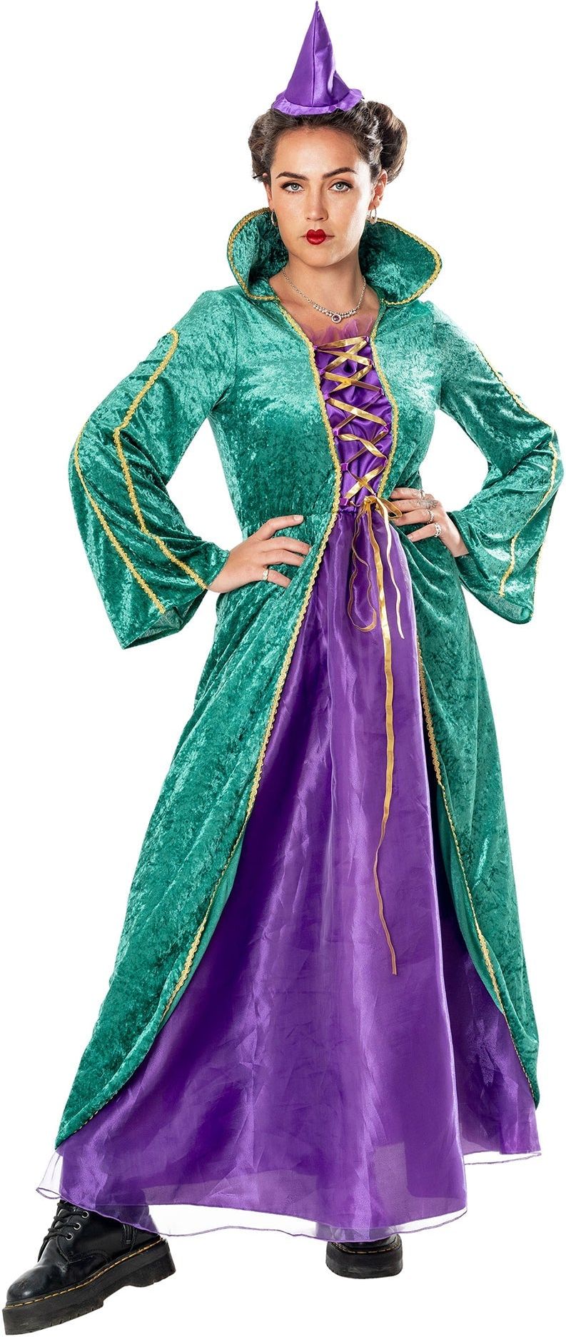 Groen Paarse Heks Outfit Vrouwen