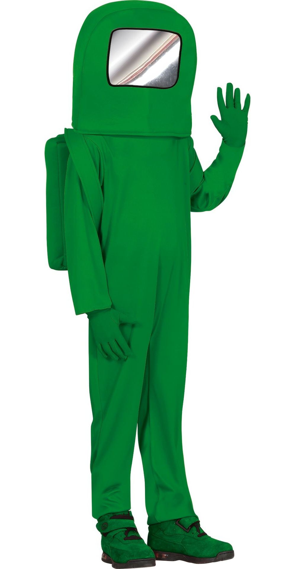 Groene Among Us outfit kind