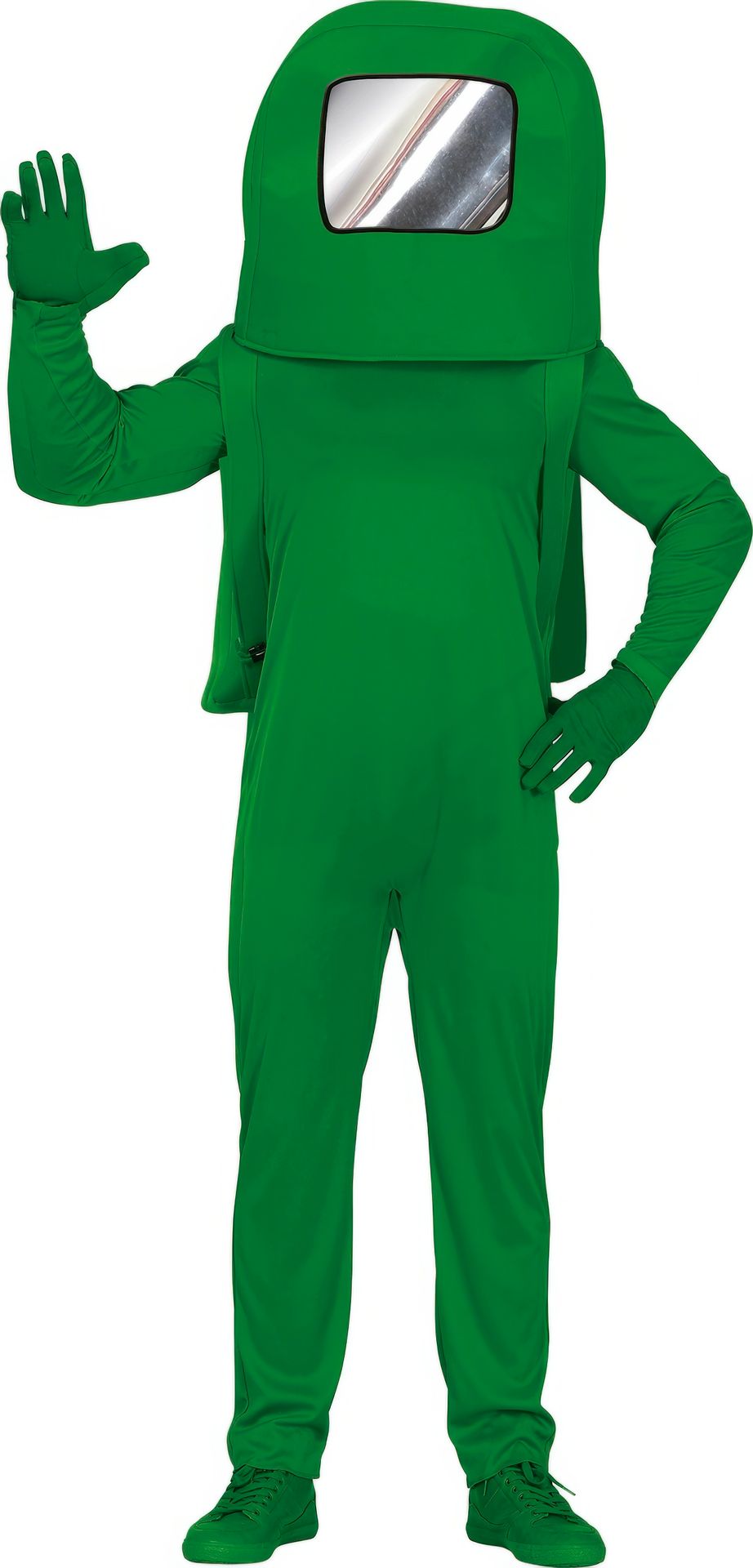 Groene Among Us outfit man