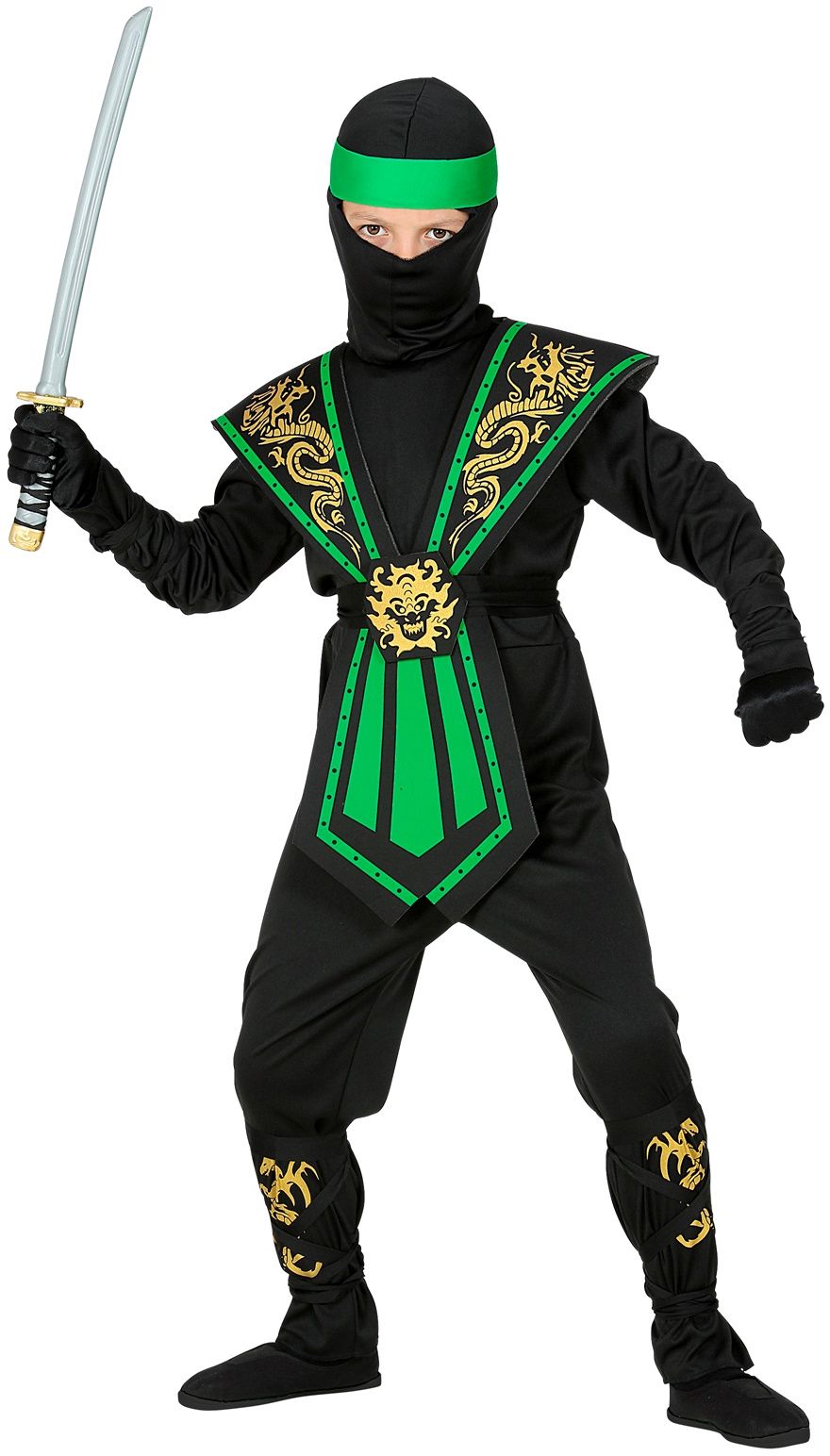 Groene combat ninja jongens outfit