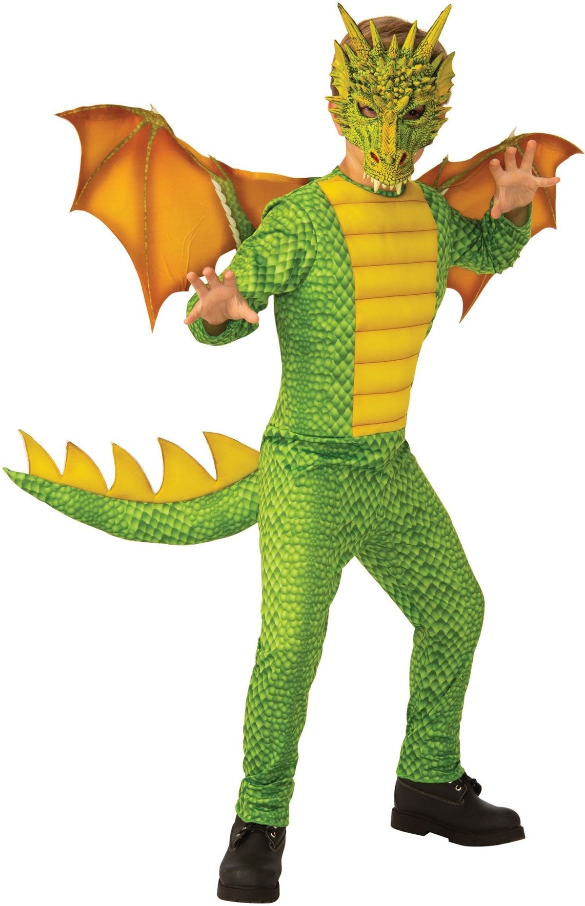 Groene Draak Jumpsuit met Vleugels Kinderen