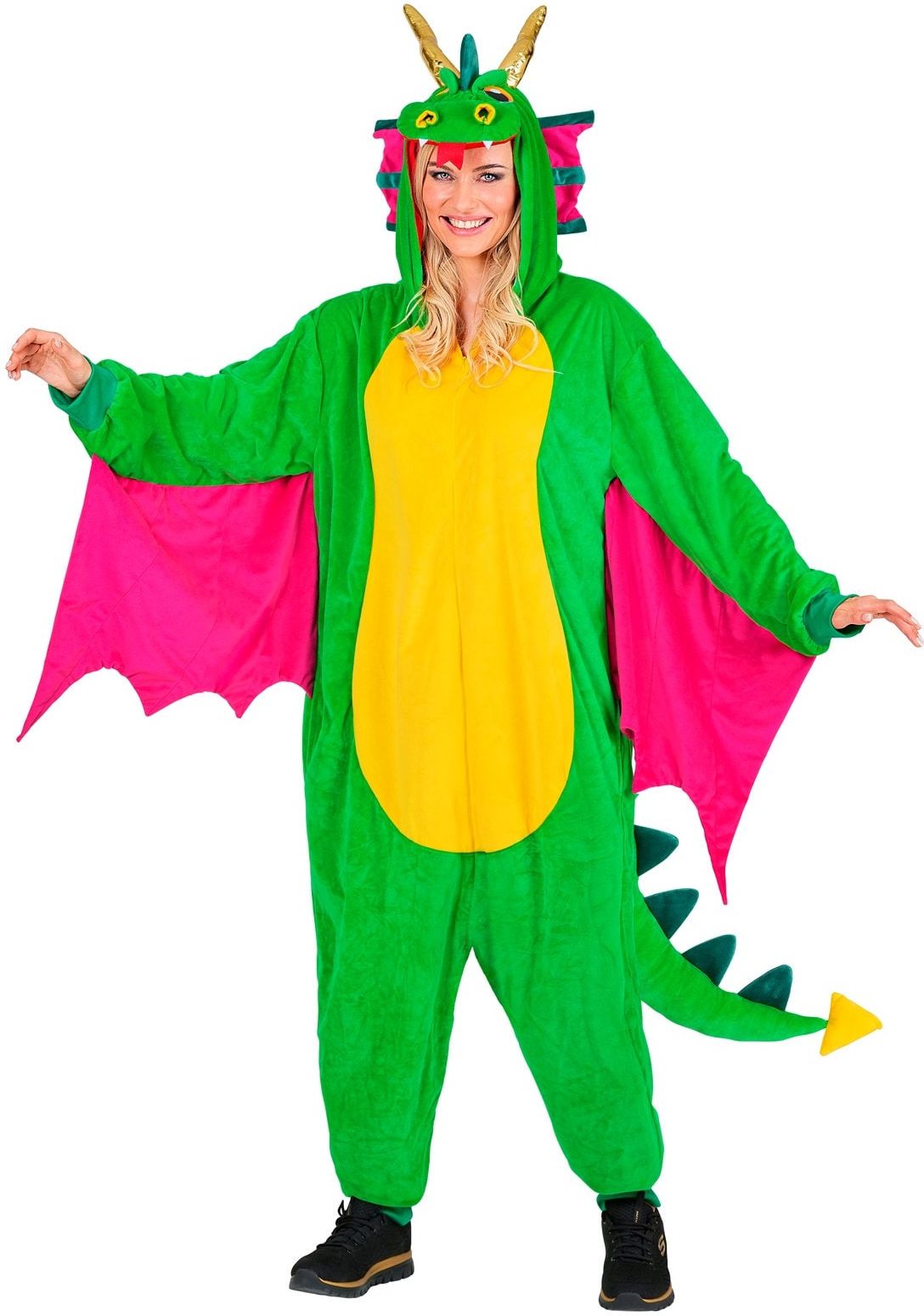 Groene Draak Onesie Volwassenen