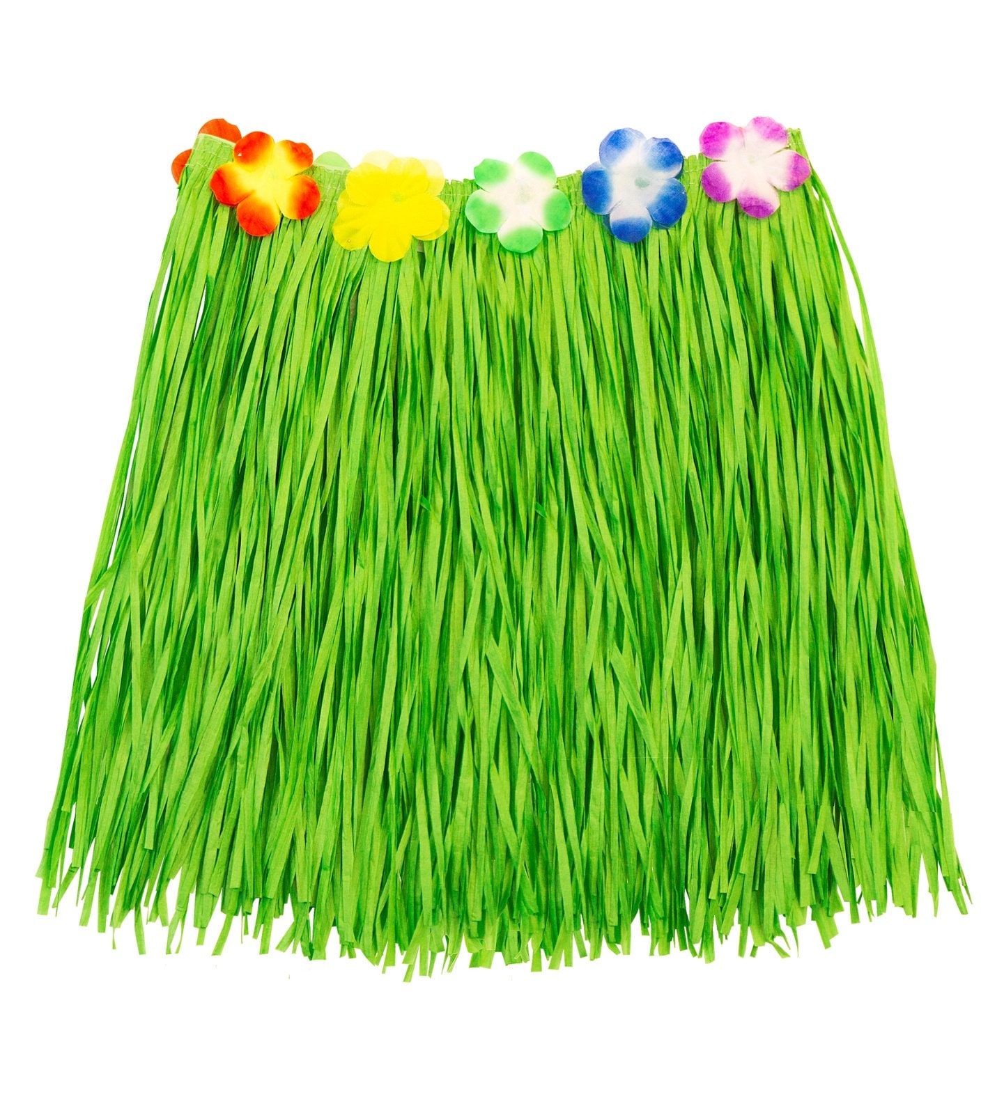 Groene Hawaii Minirok met Bloemenriem