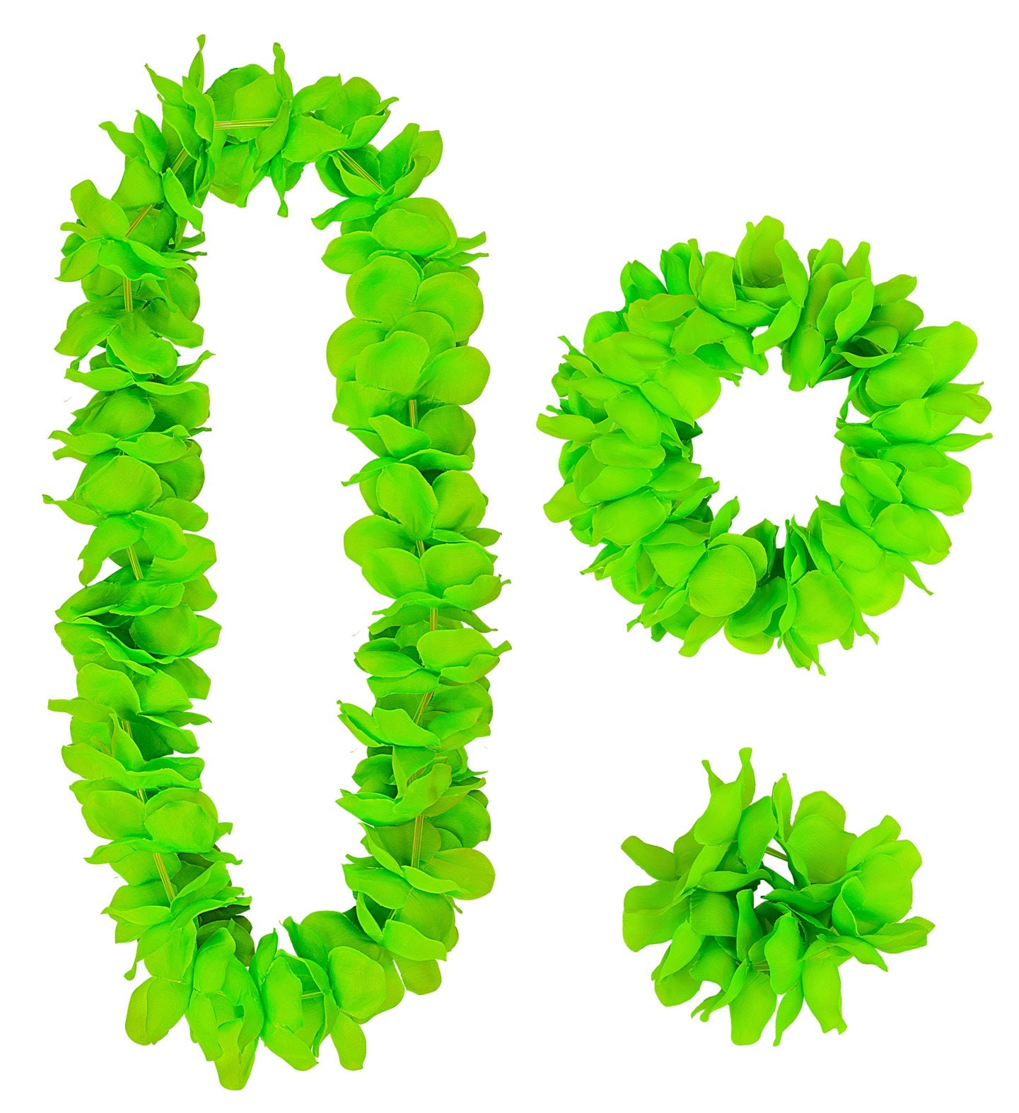 Groene Hawaii Verkleedset Bloemenkransen