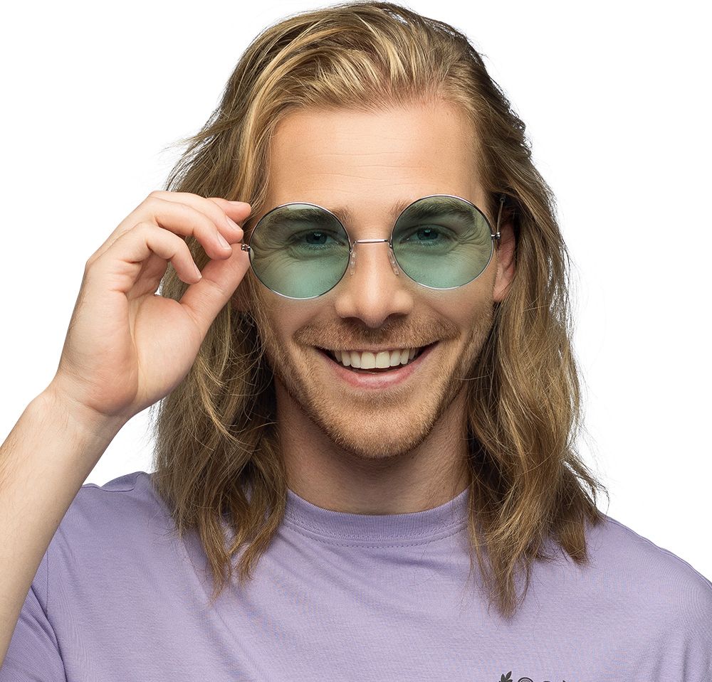 Groene Hippie Ronde Zonnebril