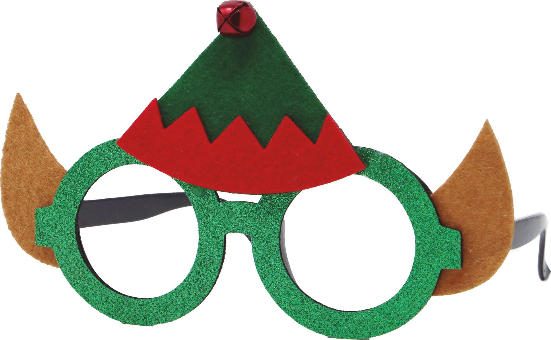 Groene kerst elf bril