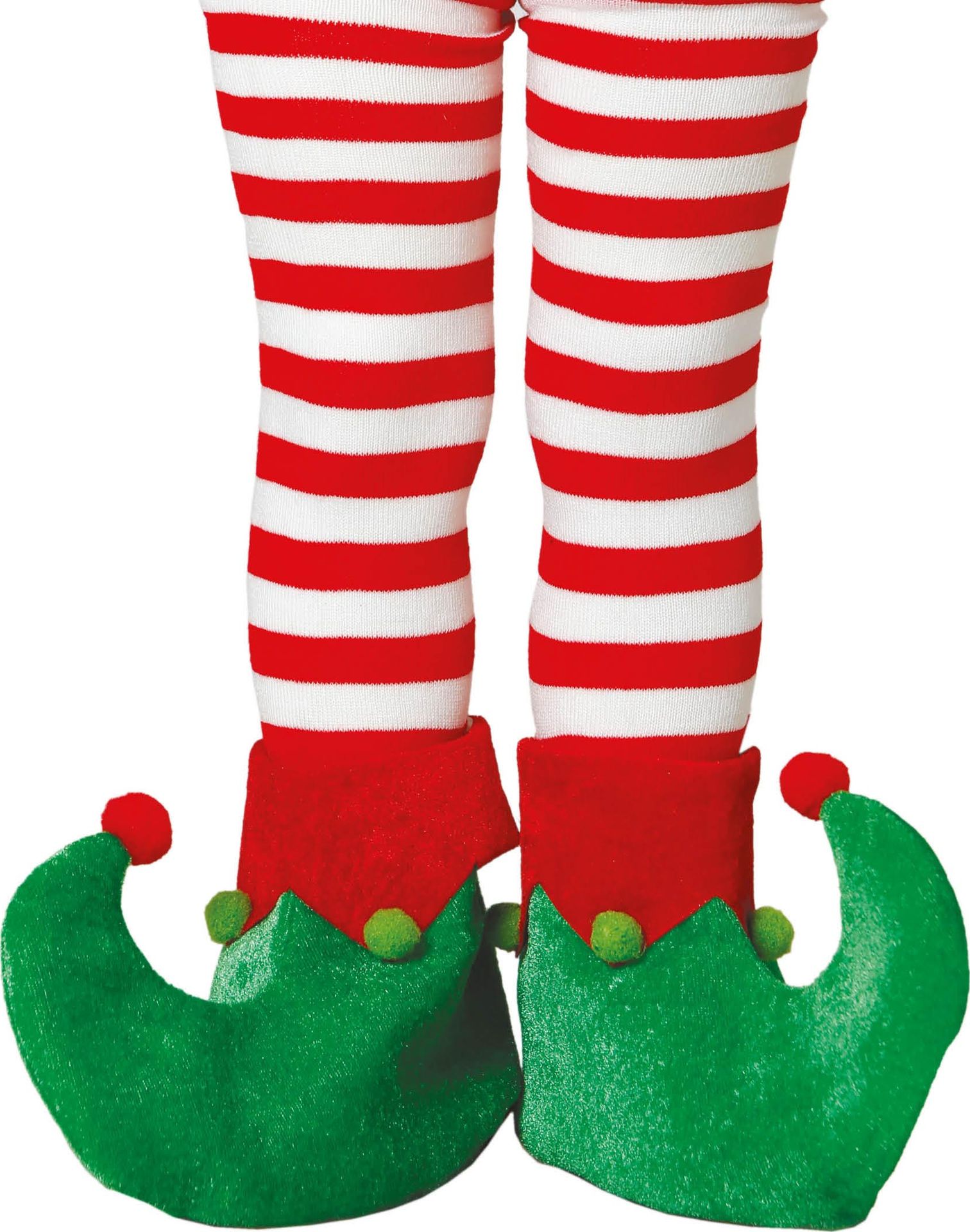 Groene kerst elf overzet schoenen