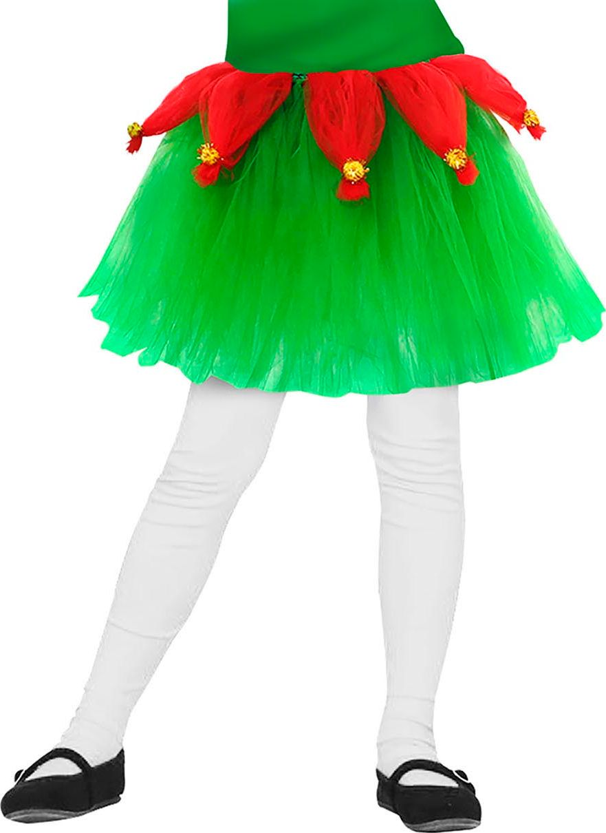 Groene kerst elf tutu kind