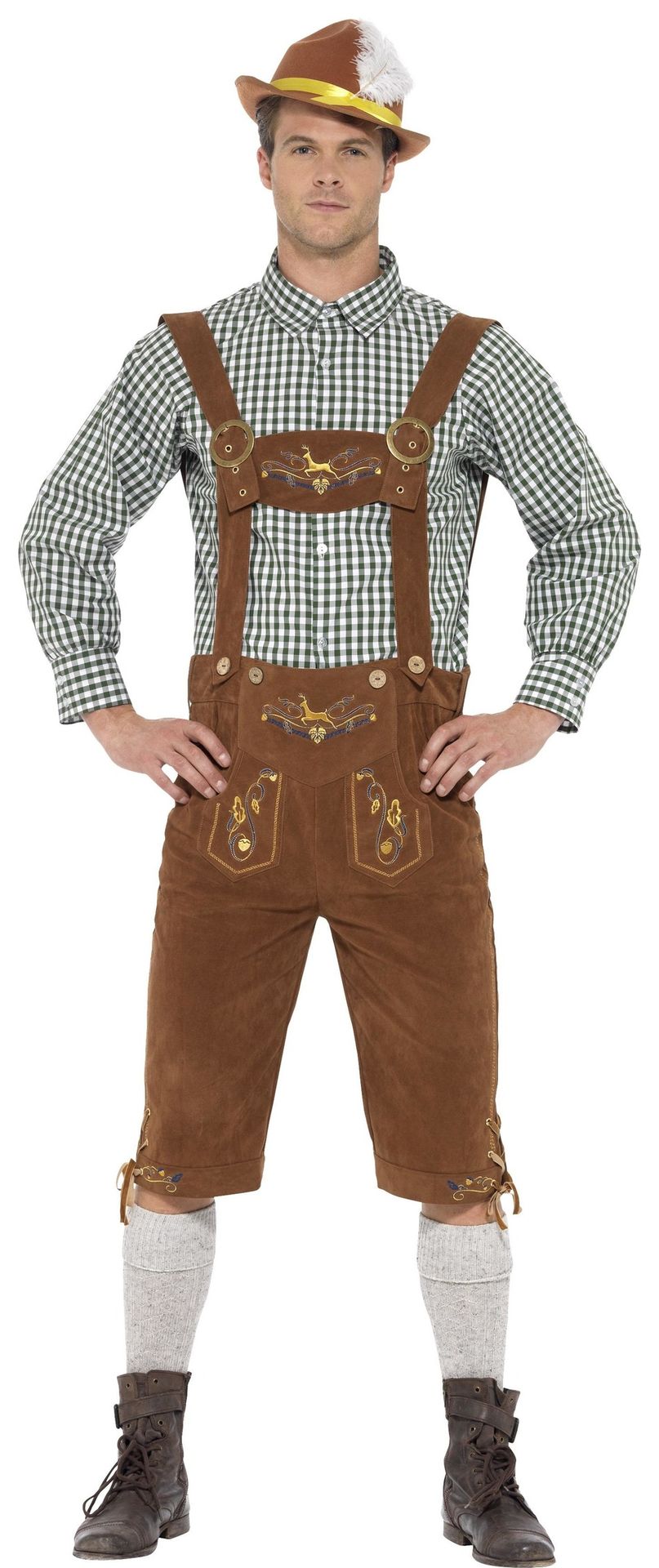 Groene lederhosen carnaval