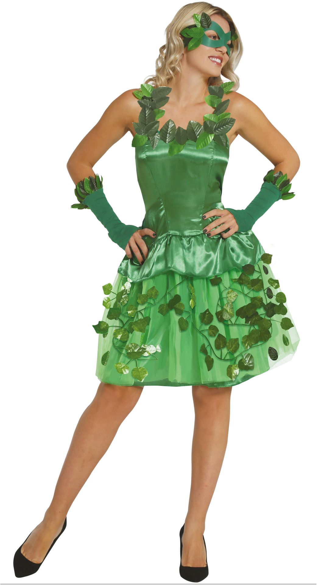 Groene natuur jurk blad outfit dames