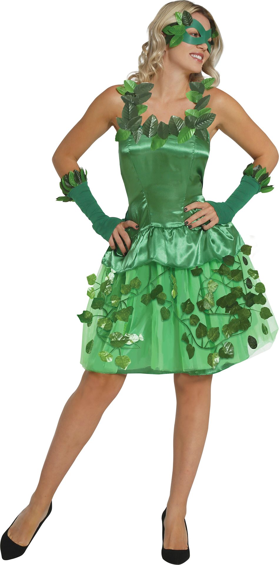 Groene natuur jurk blad outfit dames