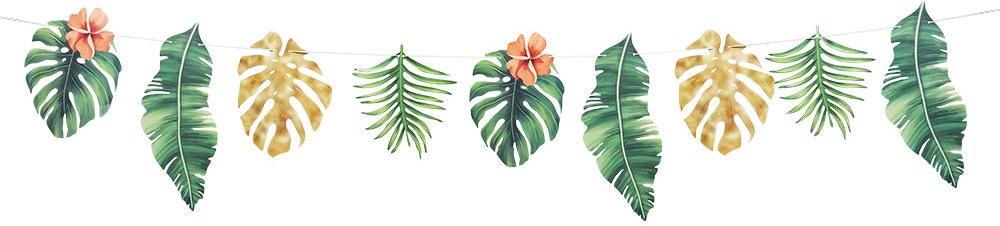 Groene Palmbladeren Papieren Slinger Hawaii