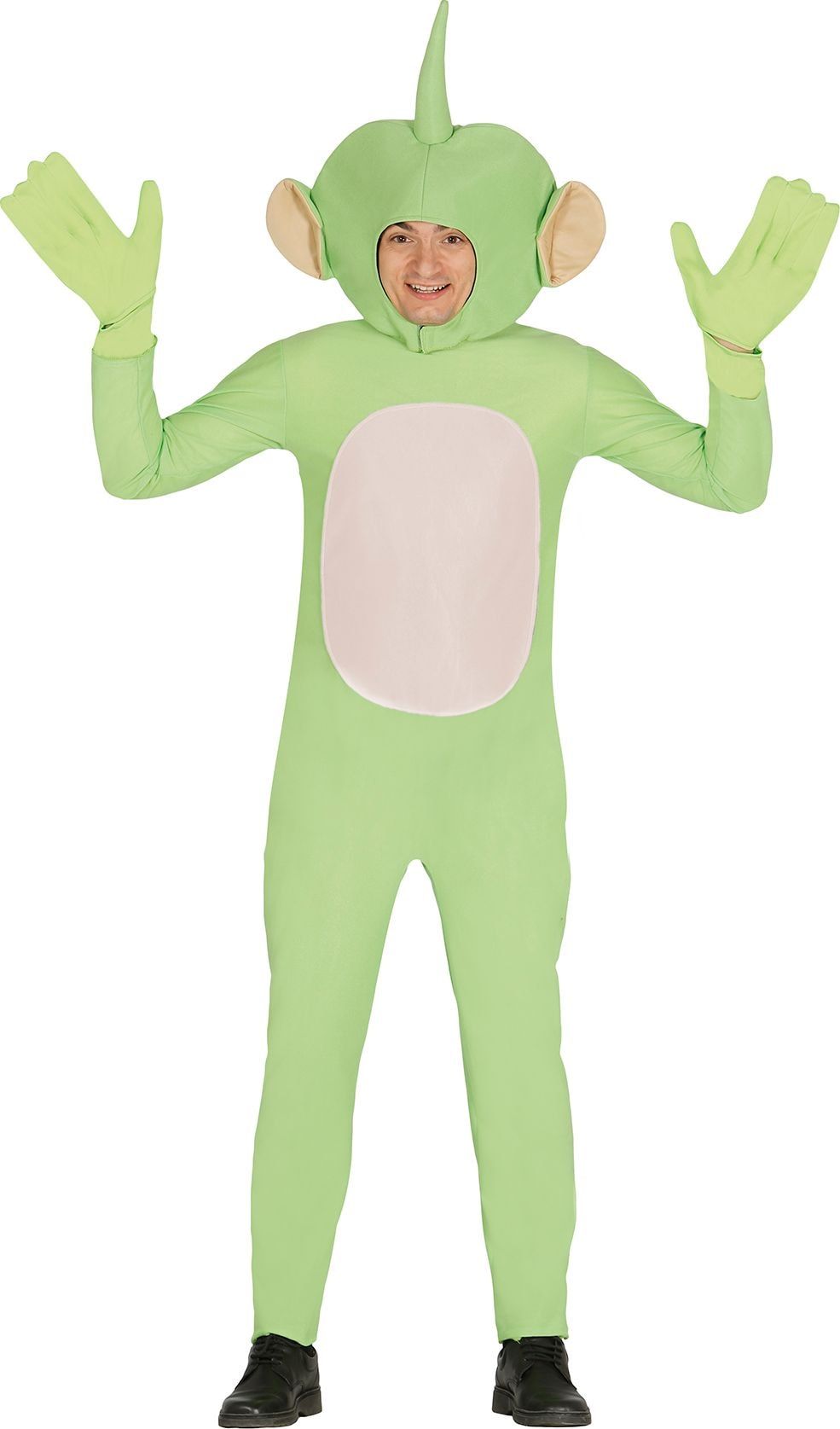 Groene teletubbie pak