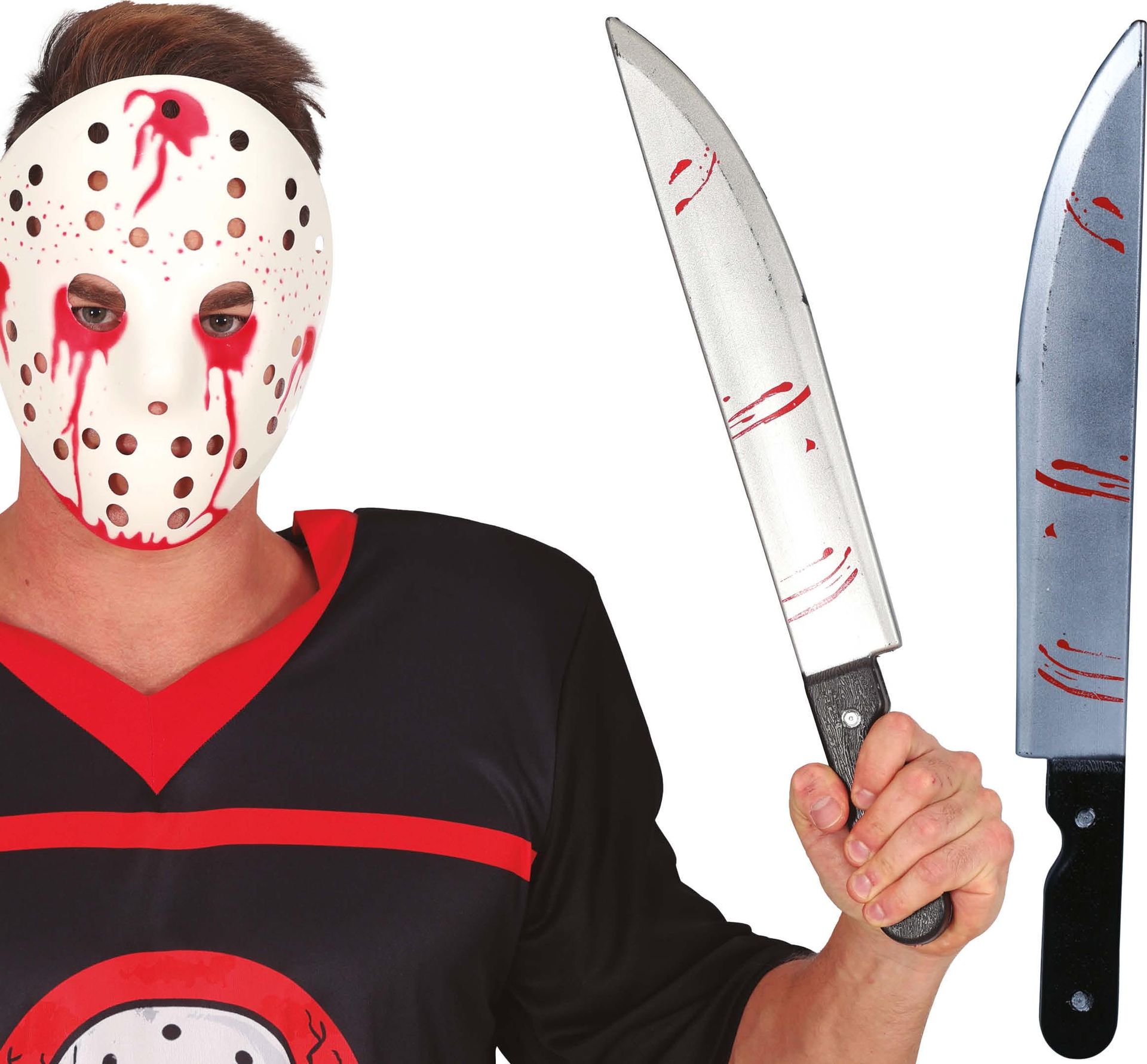 Groot mes met bloedspetters 45 cm halloween