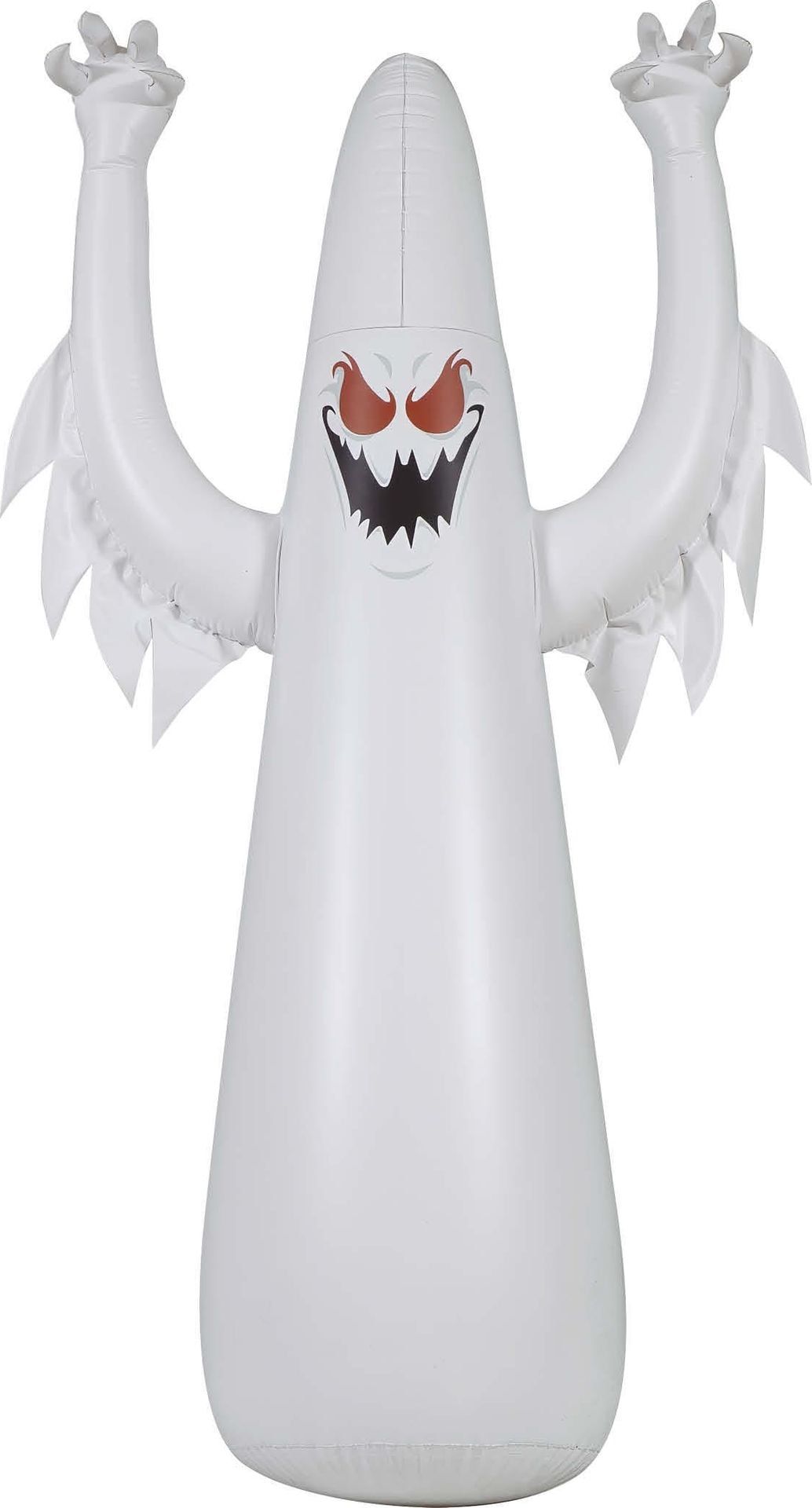 Groot wit opblaasbaar spook 2 meter halloween