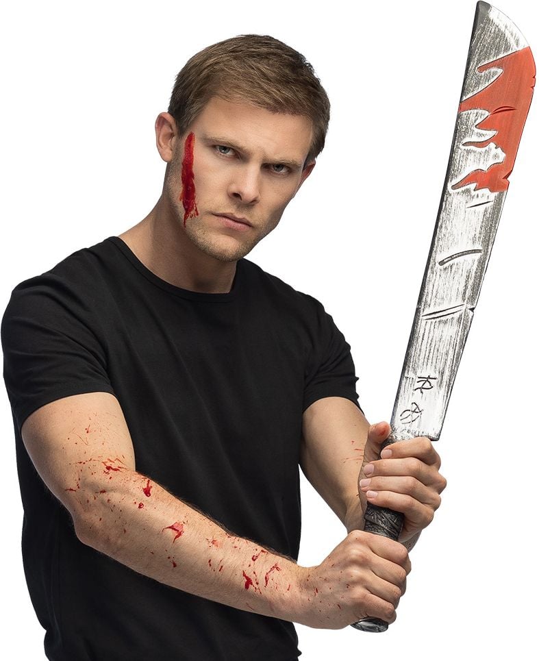 Grote Bloederige Machete Halloween 73Cm