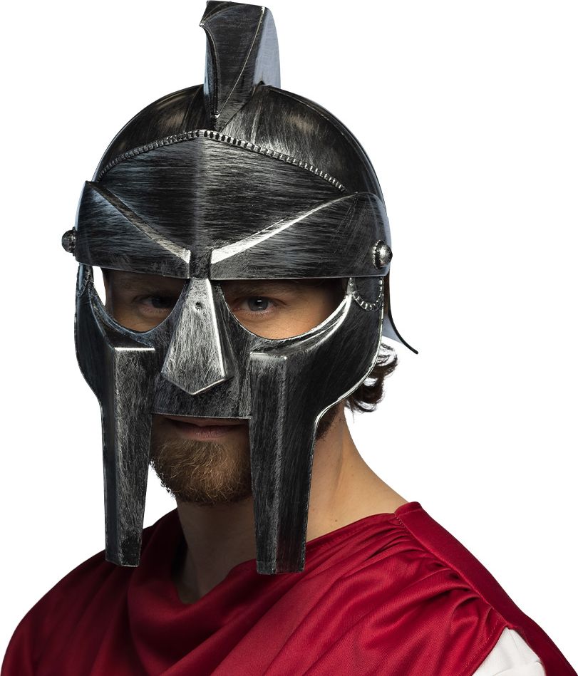 Grote gladiator helm zilver