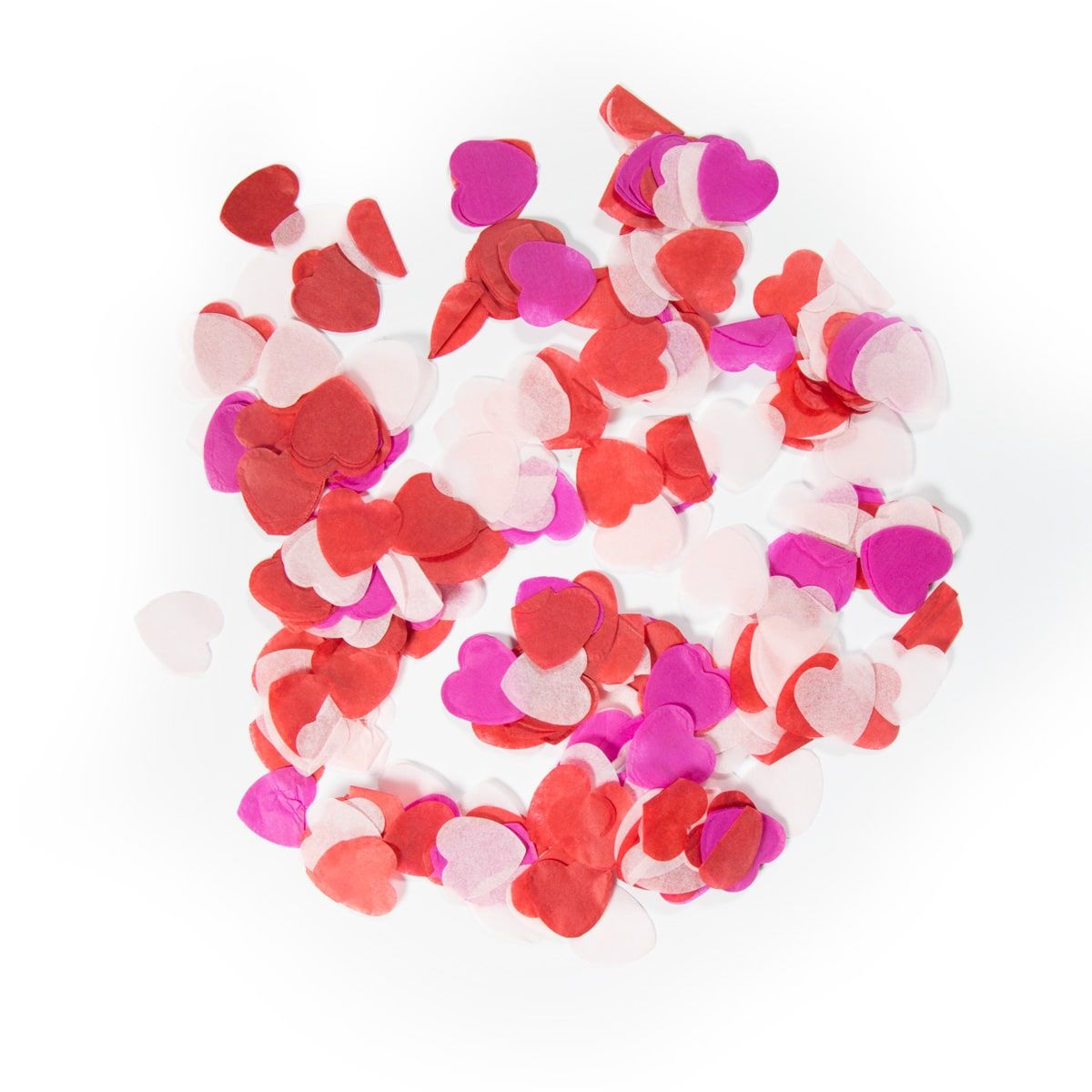 Grote hartjes confetti multi roze 14 gram