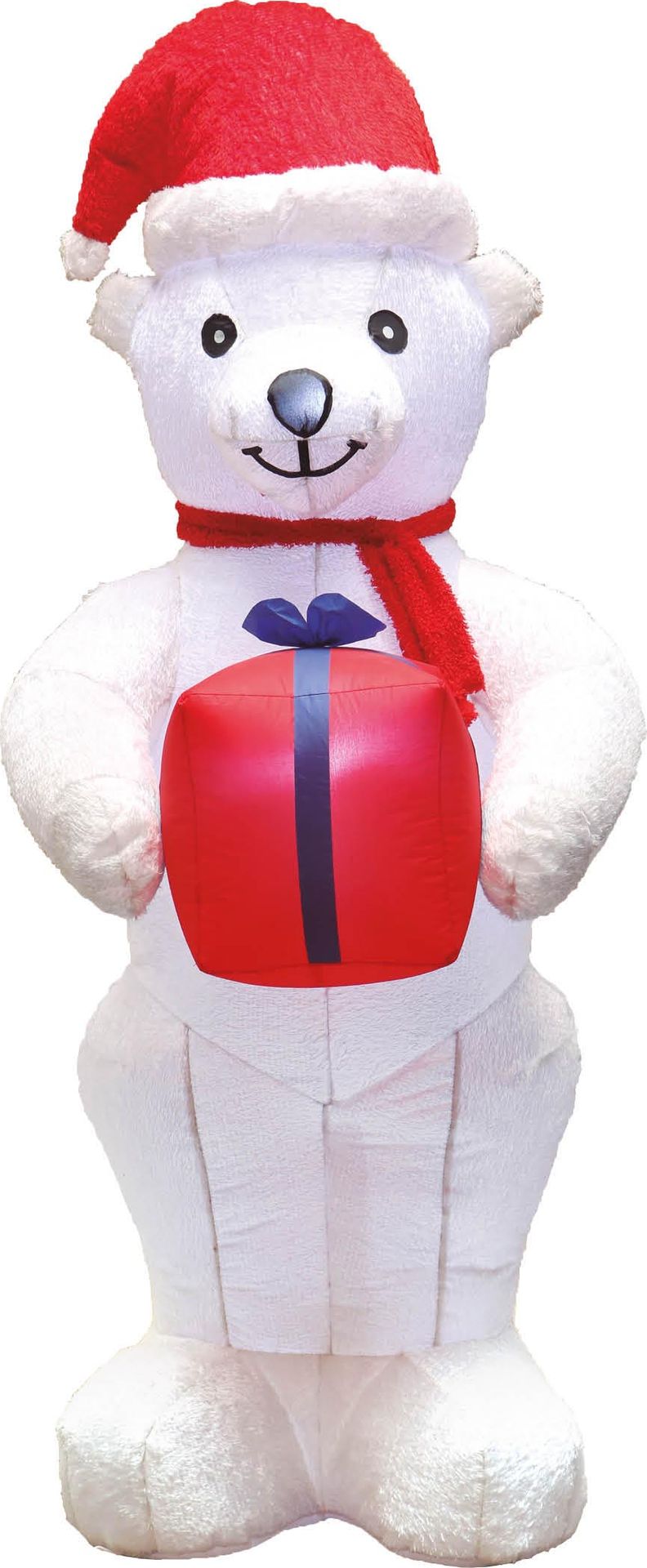 Grote opblaasbare ijsbeer met cadeau 210 cm