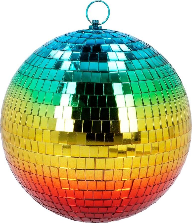 Grote regenboogkleurige discobal 20cm