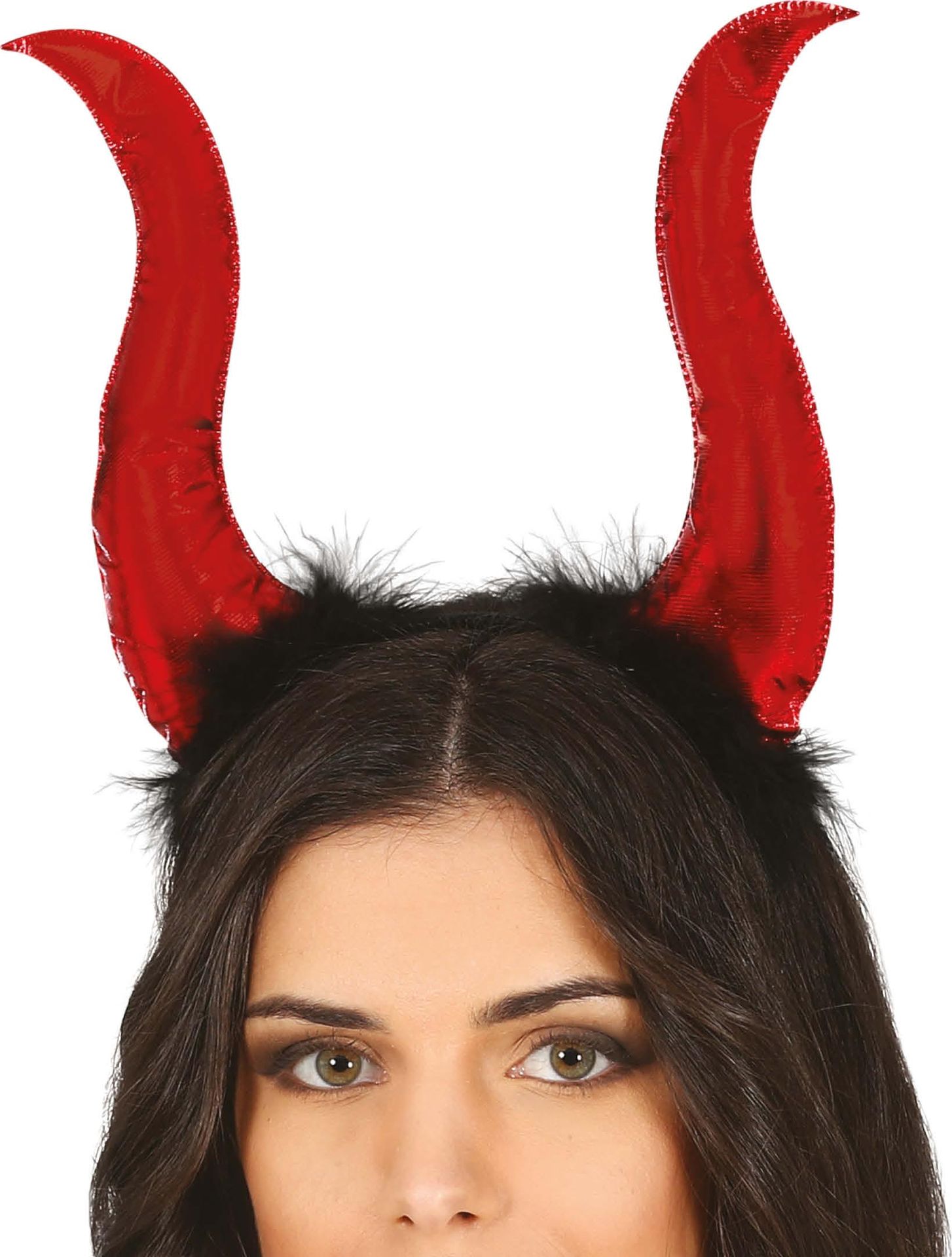 Grote rode duivel horens diadeem halloween