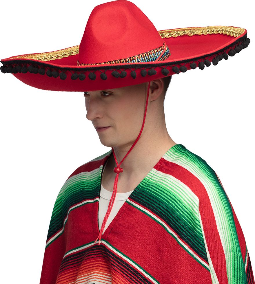 Grote Rode Mexicaanse Sombrero
